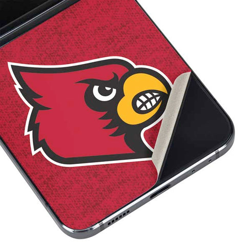 University of Louisville Red Background Galaxy Z Flip5 5G Skin
